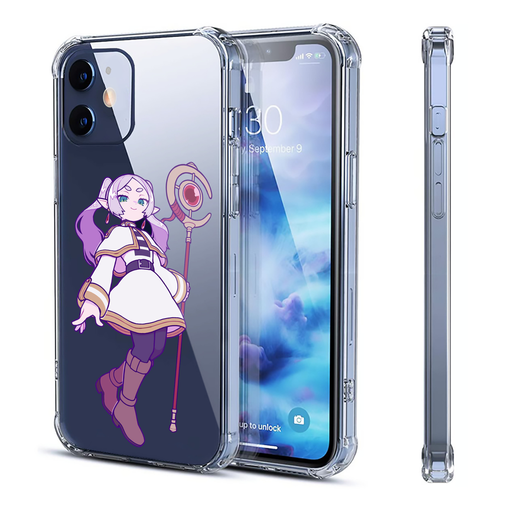 （画像用） 葬送のフリーレン Frieren 【iPhone 12シリーズ対応】透明スマホケース（クリアソフトケース）
